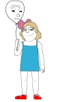 balloon character:soylita character:wojak full_body // 568x1000 // 86KB