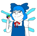 character:cirno character:soylita lollipop touhou // 1436x1408 // 119KB