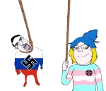 character:chudjak character:soylita flag flag:russia flag:transgender_pride_flag flag:ukraine swastika // 1634x1406 // 345KB