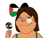 brown_skin character:soylita flag flag:palestine lollipop queen_of_hearts // 1012x861 // 58KB